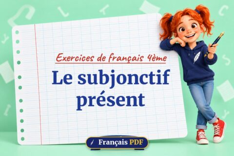Le subjonctif présent : exercices de français 4ème, illustration Français PDF