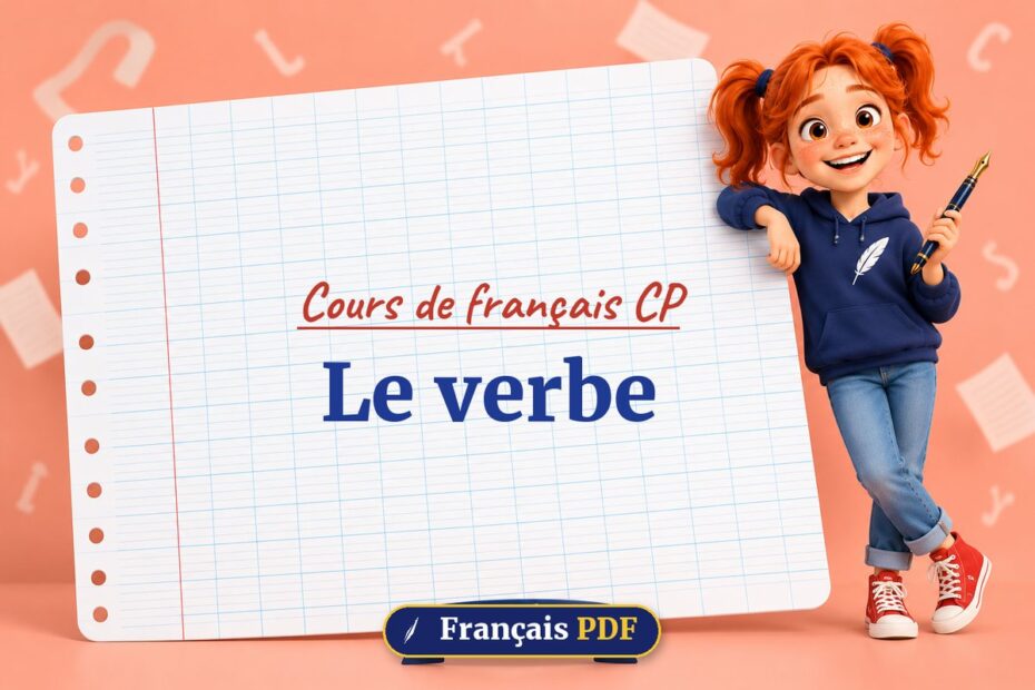 Le verbe : cours de français cp, illustration Français PDF