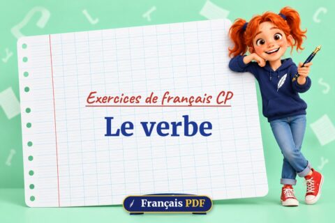 Le verbe : exercices de français cp, illustration Français PDF