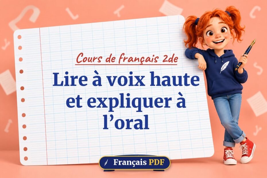 Lire à voix haute et expliquer à l’oral : cours de français 2de, illustration Français PDF