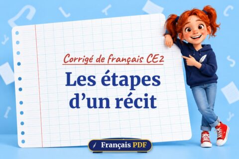 Les étapes d’un récit : corrigé de français ce2, illustration Français PDF