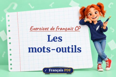 Les mots-outils : exercices de français cp, illustration Français PDF