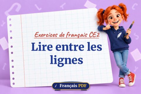 Lire entre les lignes : exercices de français ce2, illustration Français PDF