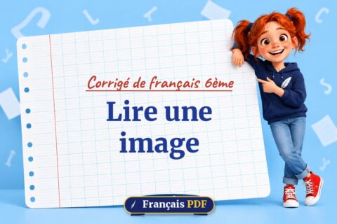 Lire une image : corrigé de français 6ème, illustration Français PDF