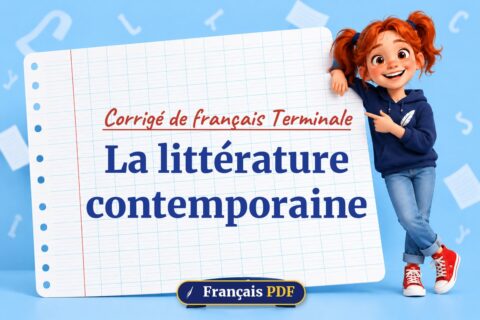 La littérature contemporaine : corrigé de français terminale, illustration Français PDF