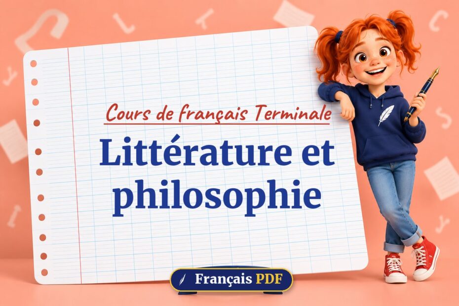 Littérature et philosophie : cours de français terminale, illustration Français PDF