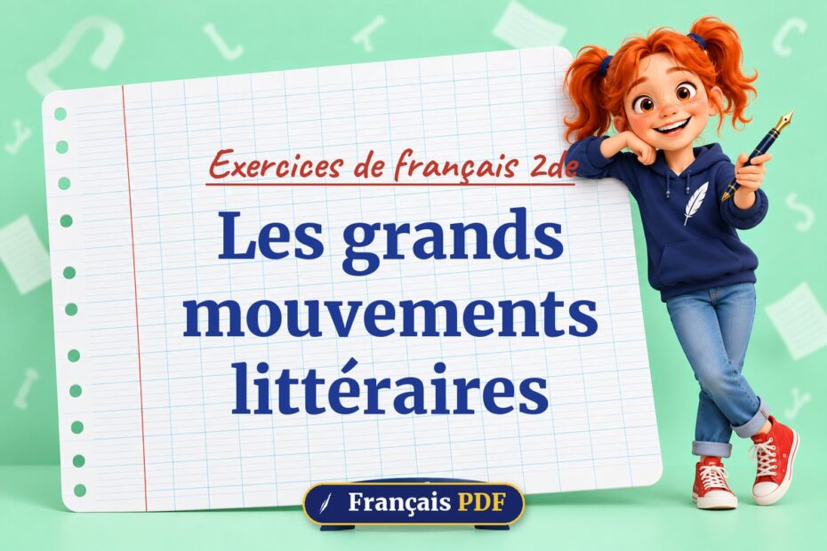 Les grands mouvements littéraires : exercices de français 2de, illustration Français PDF