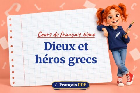 Dieux et héros grecs : cours de français 6ème, illustration Français PDF