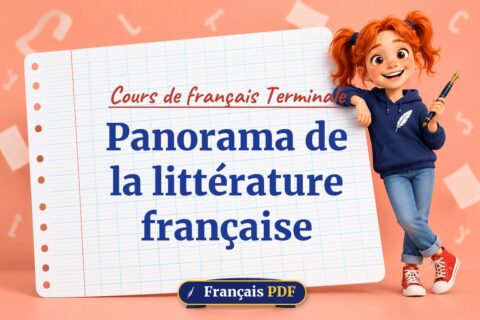 Panorama de la littérature française : cours de français terminale, illustration Français PDF