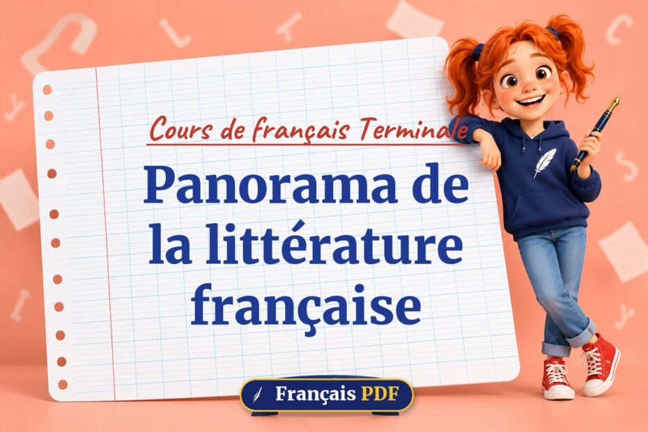 Panorama de la littérature française : cours de français terminale, illustration Français PDF