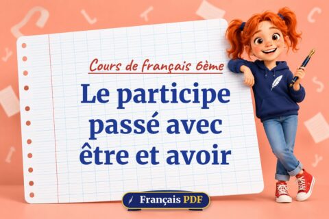 Le participe passé avec être et avoir : cours de français 6ème, illustration Français PDF