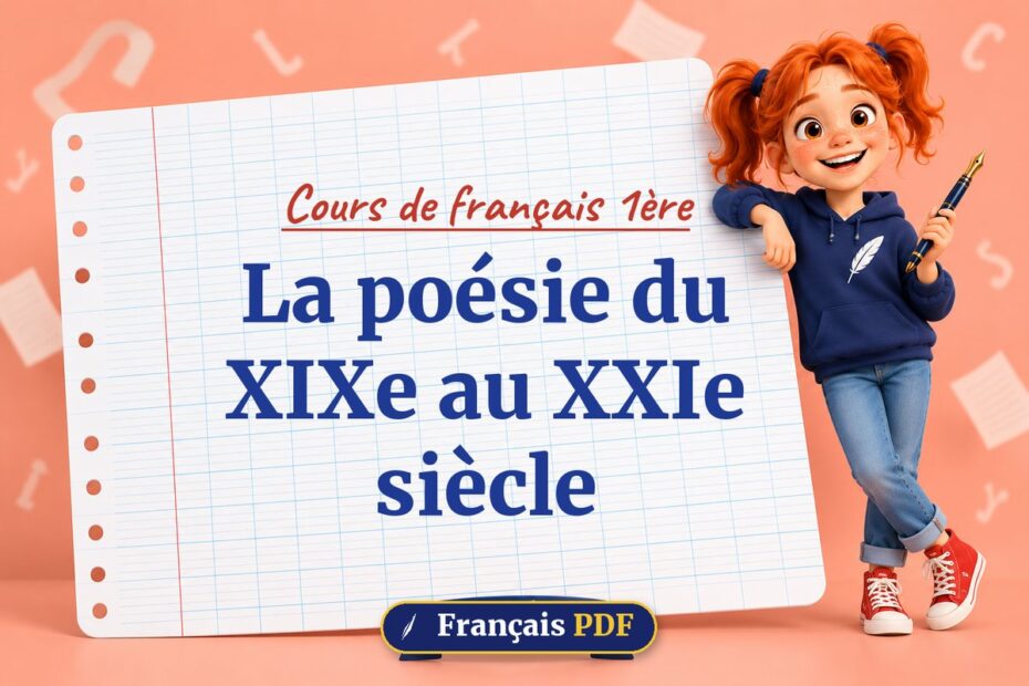 La poésie du XIXe au XXIe siècle : cours de français 1ère, illustration Français PDF