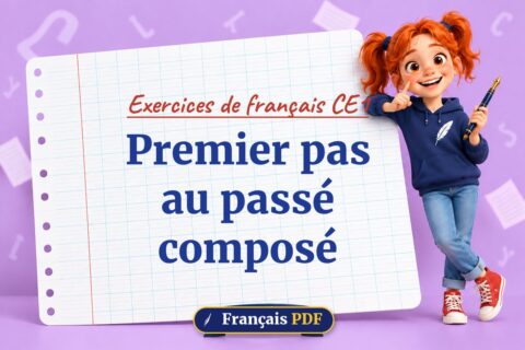 Premier pas au passé composé : exercices de français ce1, illustration Français PDF