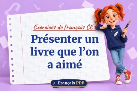 Présenter un livre que l’on a aimé : exercices de français ce1, illustration Français PDF