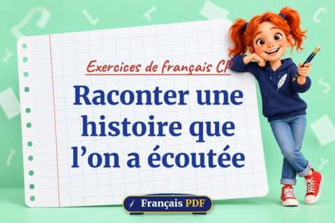 Raconter une histoire que l’on a écoutée : exercices de français cp, illustration Français PDF