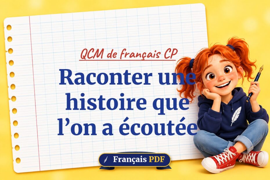 Raconter une histoire que l’on a écoutée : QCM de français cp, illustration Français PDF