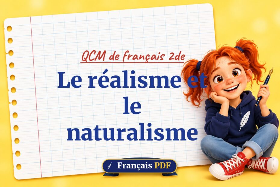 Le réalisme et le naturalisme : QCM de français 2de, illustration Français PDF