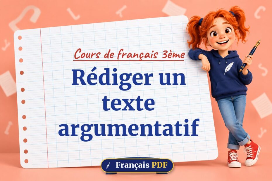 Rédiger un texte argumentatif : cours de français 3ème, illustration Français PDF