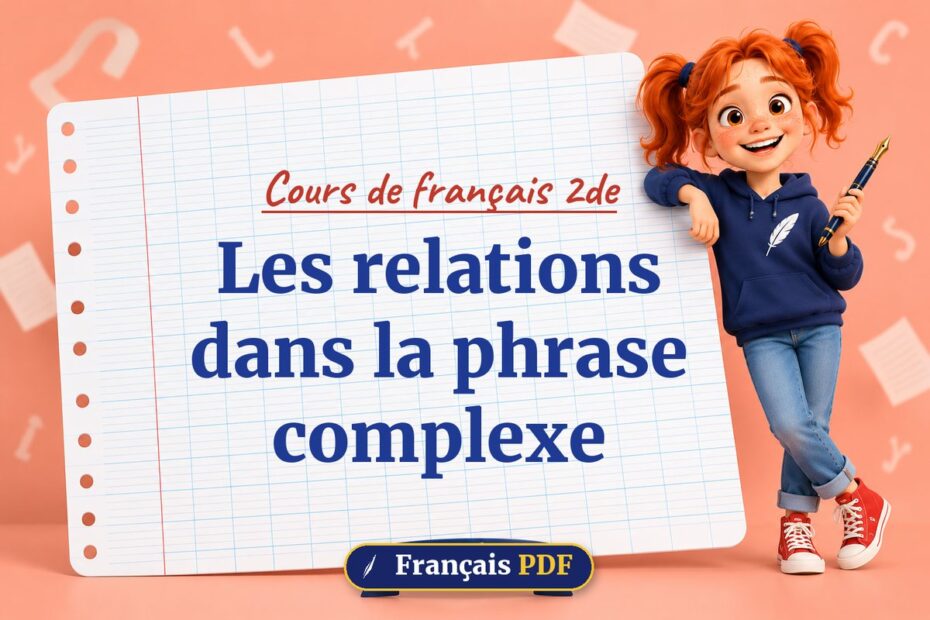 Les relations dans la phrase complexe : cours de français 2de, illustration Français PDF
