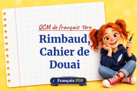 Rimbaud, Cahier de Douai : QCM de français 1ère, illustration Français PDF
