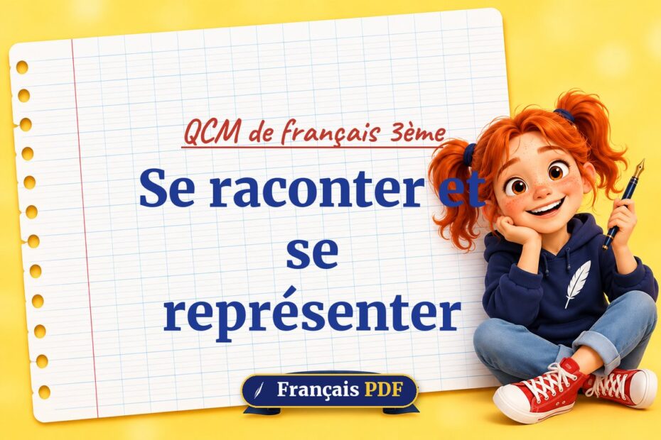 Se raconter et se représenter : QCM de français 3ème, illustration Français PDF