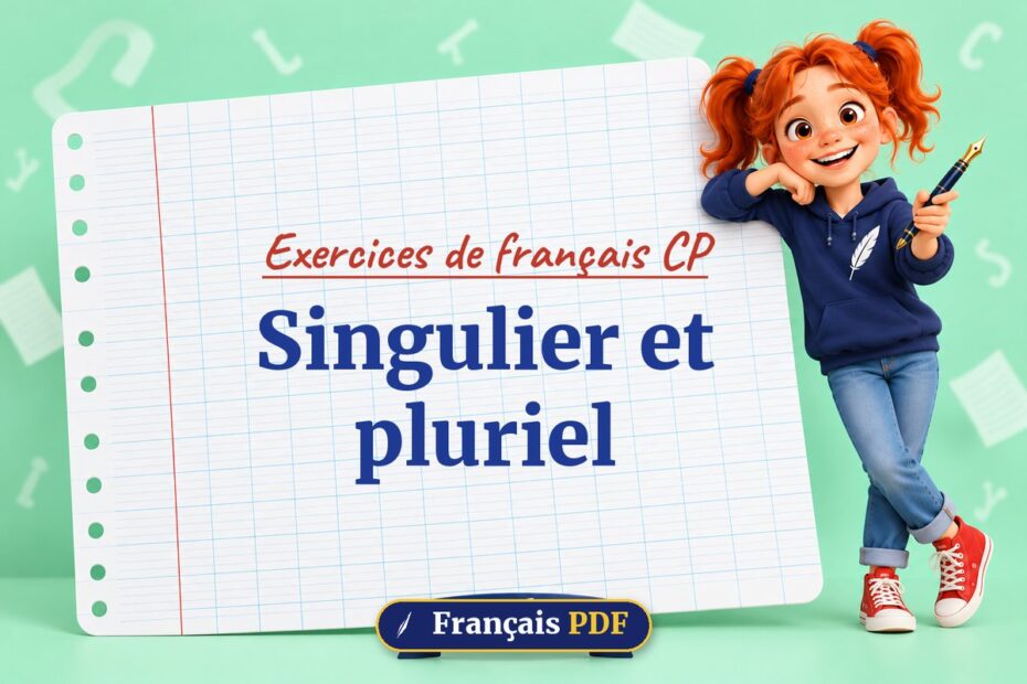 Singulier et pluriel : exercices de français cp, illustration Français PDF