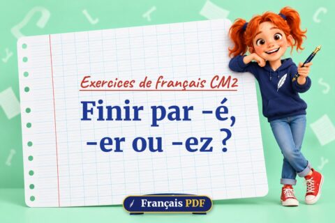 Finir par -é, -er ou -ez ? : exercices de français cm2, illustration Français PDF