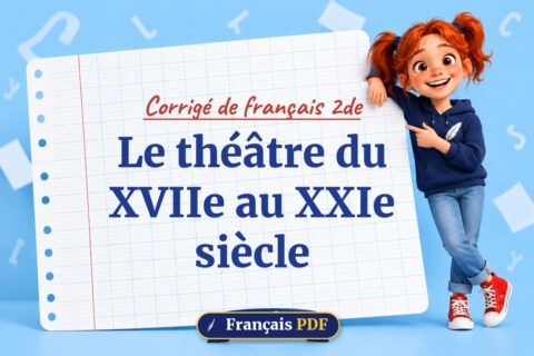 Le théâtre du XVIIe au XXIe siècle : corrigé de français 2de, illustration Français PDF