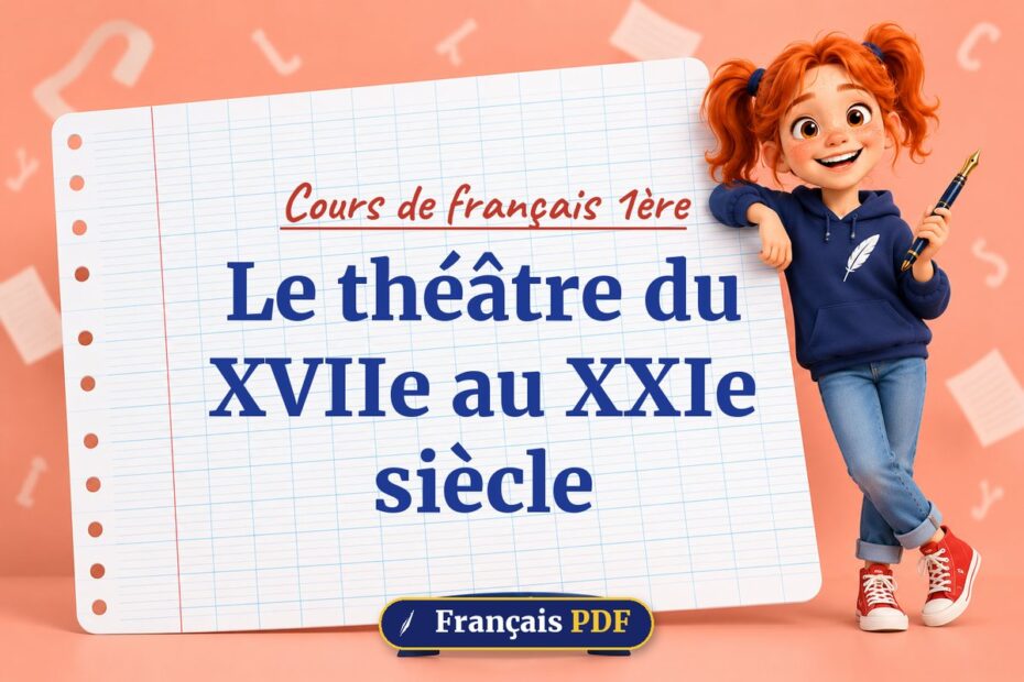 Le théâtre du XVIIe au XXIe siècle : cours de français 1ère, illustration Français PDF