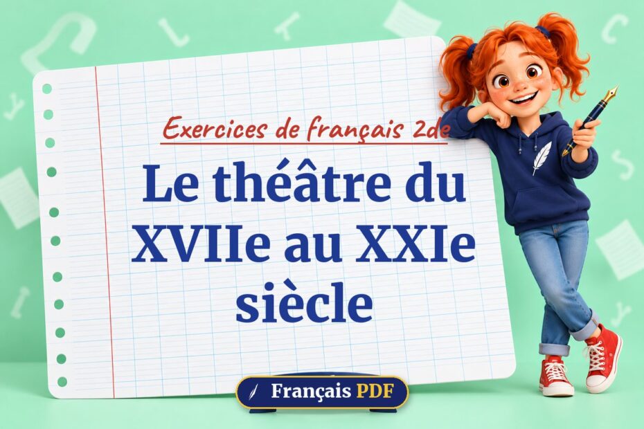 Le théâtre du XVIIe au XXIe siècle : exercices de français 2de, illustration Français PDF