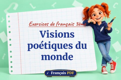 Visions poétiques du monde : exercices de français 3ème, illustration Français PDF