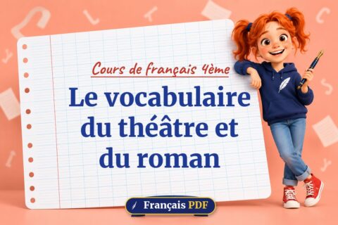 Le vocabulaire du théâtre et du roman : cours de français 4ème, illustration Français PDF