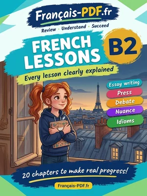 Book cover: French B2 lessons explained in English