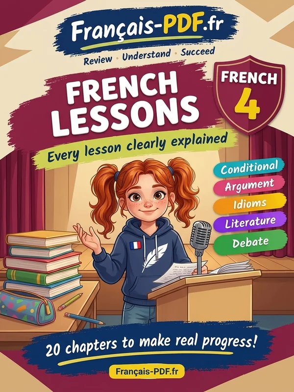 Book cover: French 4 lessons explained in English