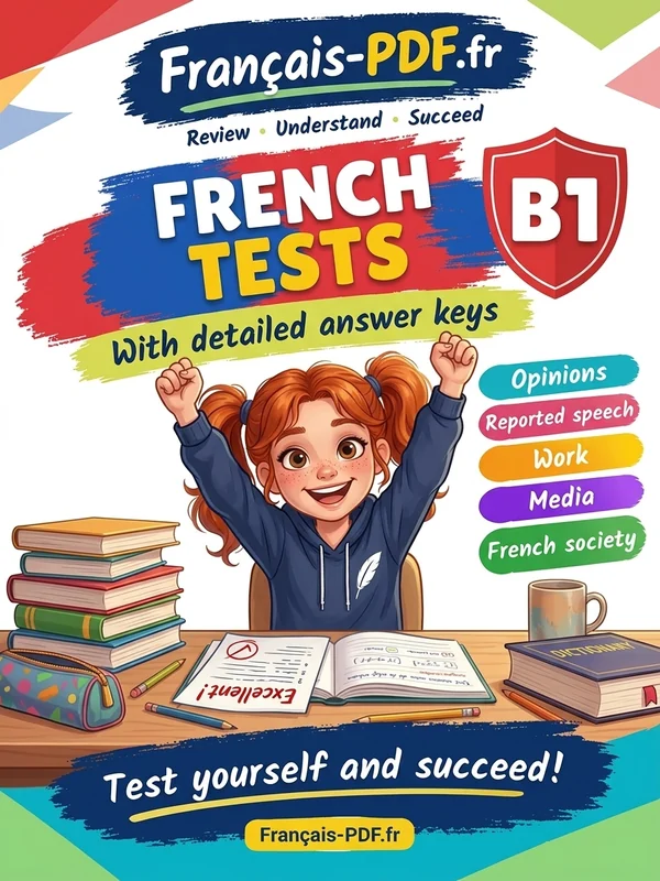 Book cover: French B1 tests with answer keys