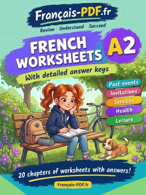 PDF book: French A2 worksheets with answer keys