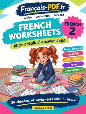 PDF book: French 2 worksheets with answer keys