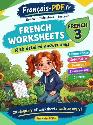 PDF book: French 3 worksheets with answer keys