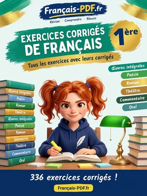 Jaquette du livre : Exercices corrigés de français 1ère
