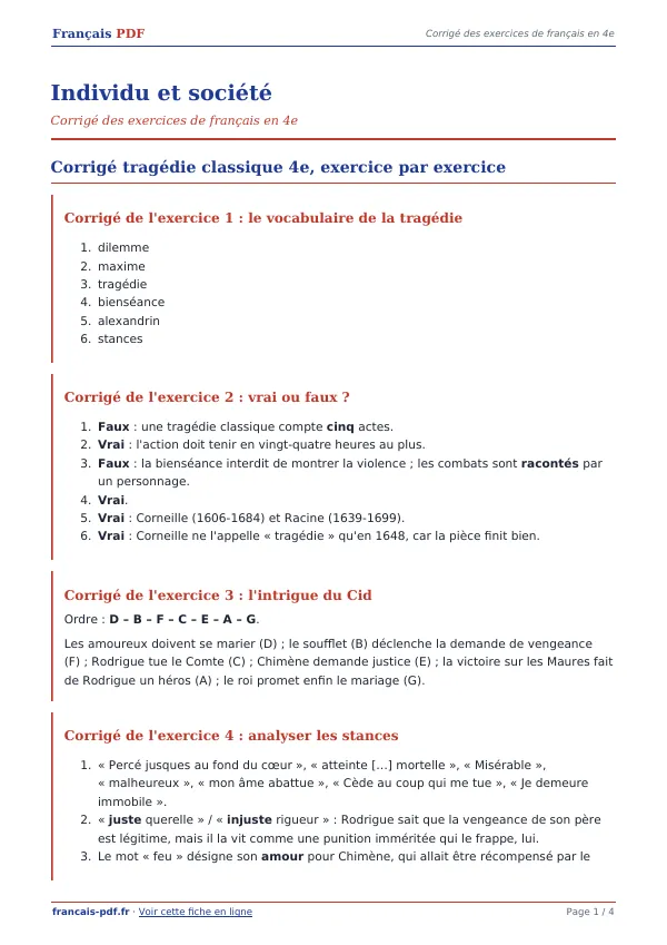 Corrigé « Individu et société » en PDF